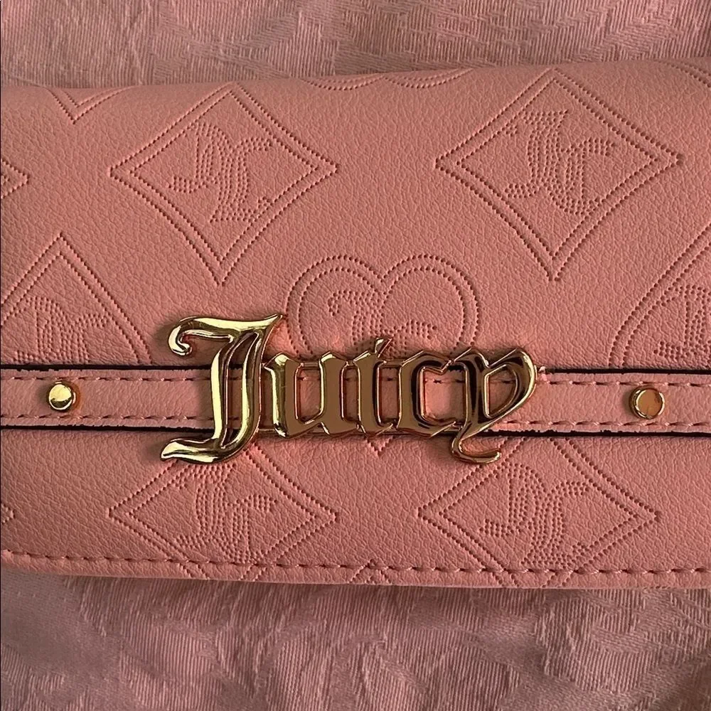 Juicy Couture Blush Pink Wallet with Gold Accents